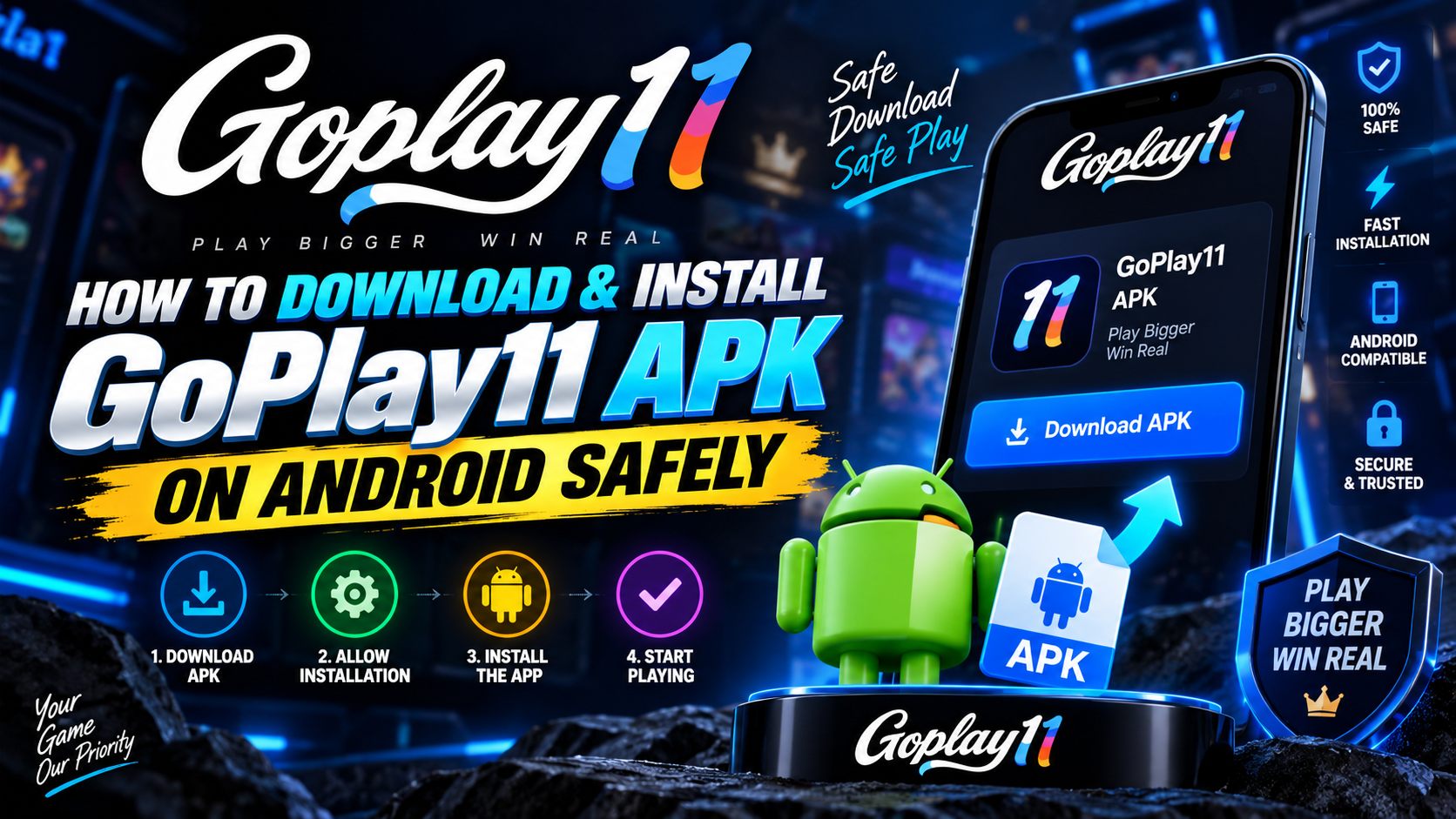 How to install the GoPlay11 APK on Android